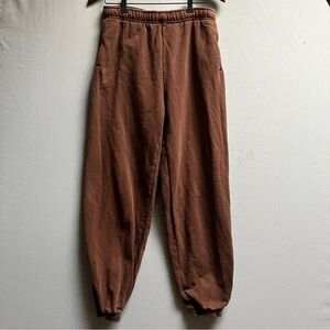 Aritzia Tna Extra Fleece Mega Sweatpants Chocolate Brown Size Small Joggers Sz S